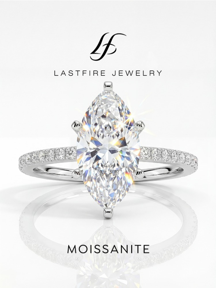 Moissanite Engagement Ring 1 Carat - Настоящее кольцо с муассанитом 2 карата
