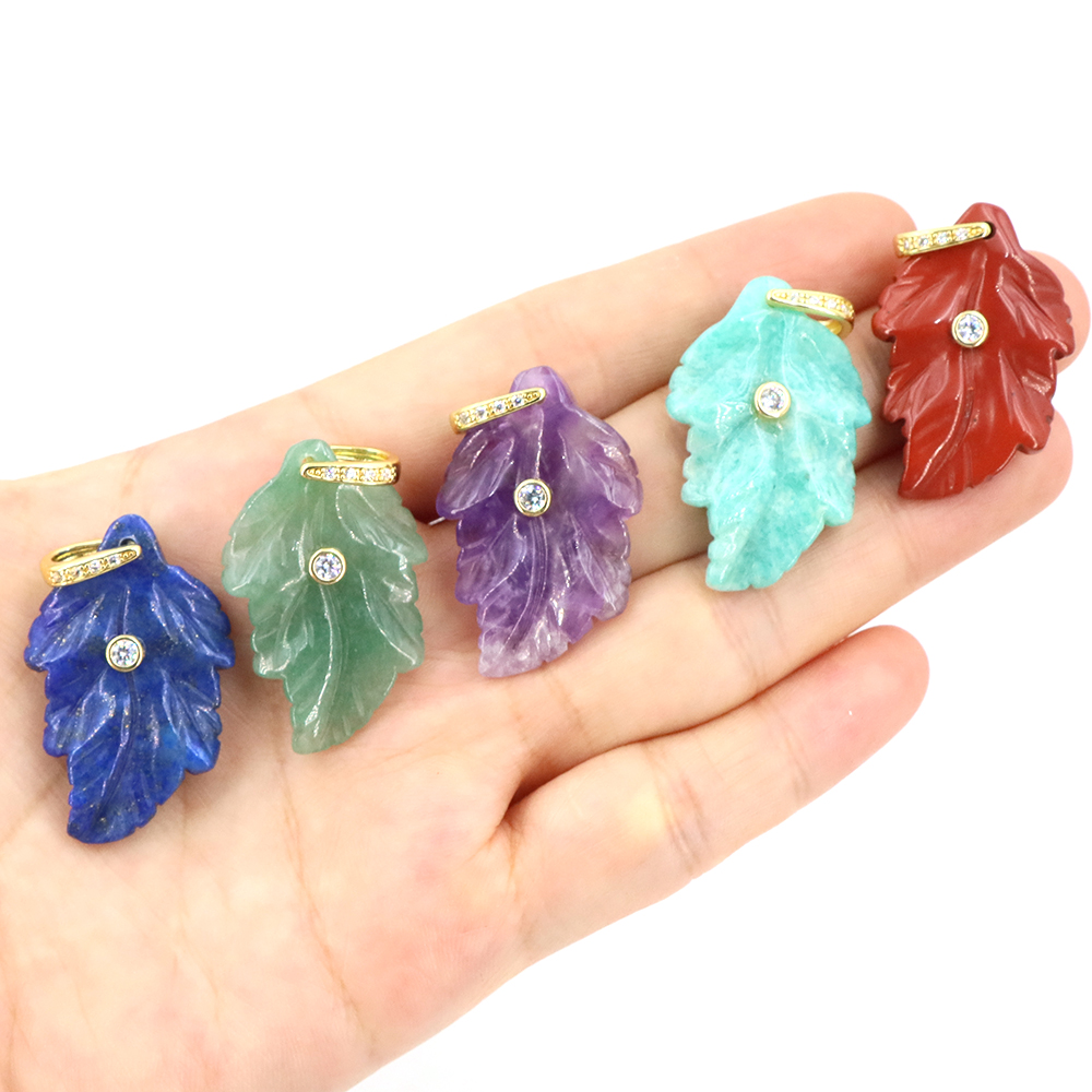 Crystal Pendant Necklace Natural Stone - Подвеска из натурального камня в форме