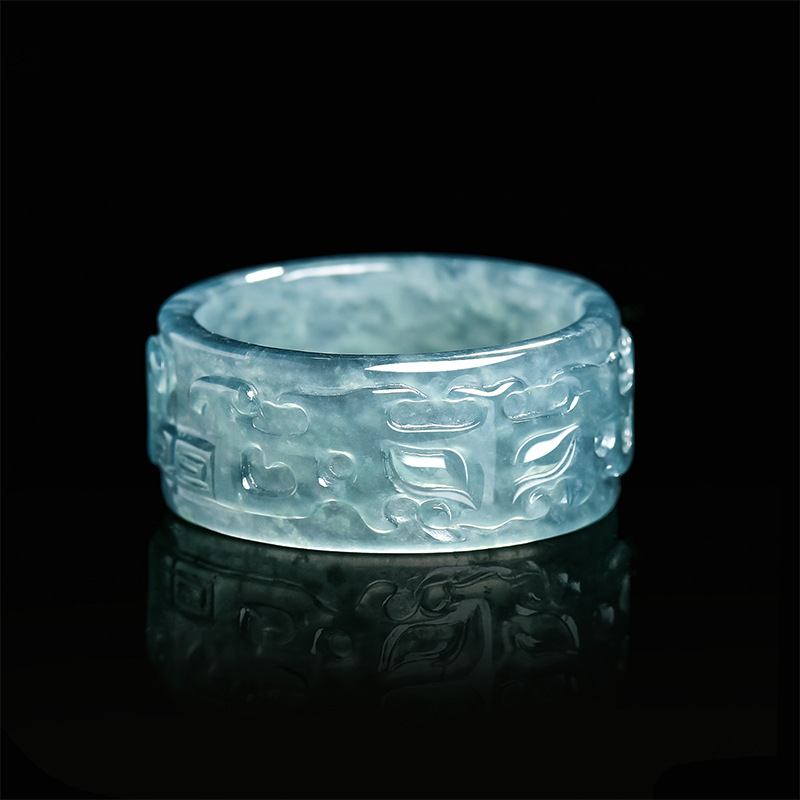 Rings - Кольцо-таotie из Мьянманского жадеита, модные аксессуары,