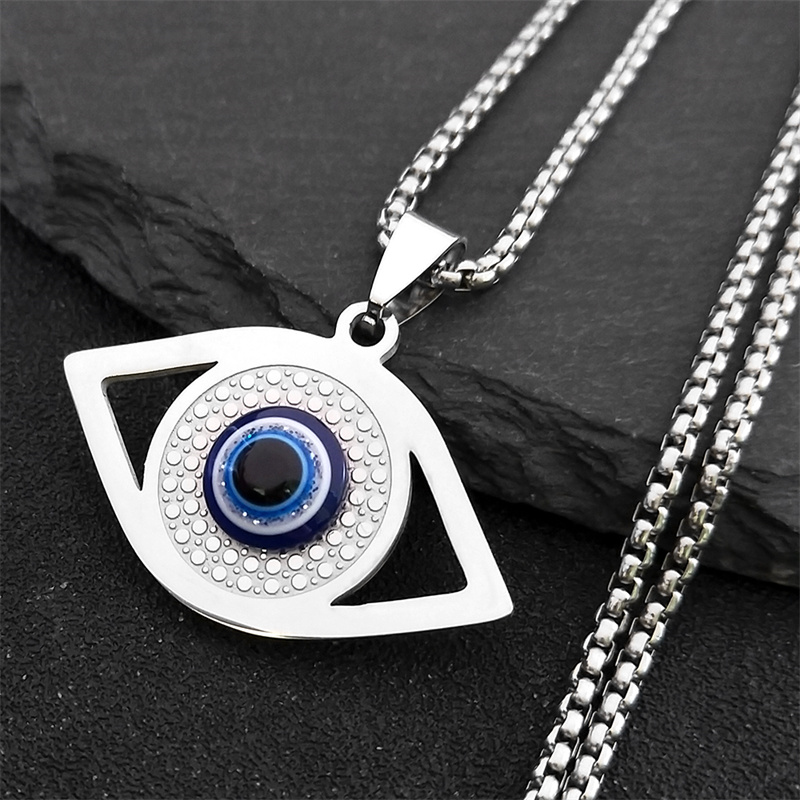Necklaces - Исламское ожерелье Хамса с синим глазом,
