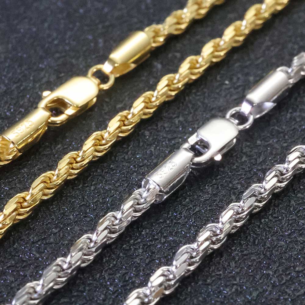 925 Sterling Silver Chain Necklace Men - ESKEEM 3 мм/5 мм Мужчины Женщины