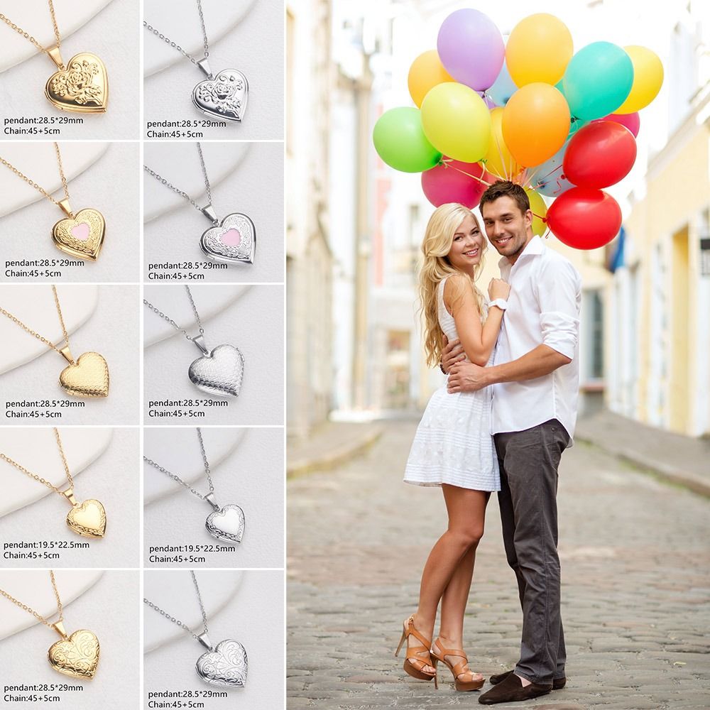 Heart Locket Necklace Photo - Ожерелье «сделай сам», медальон с фото,