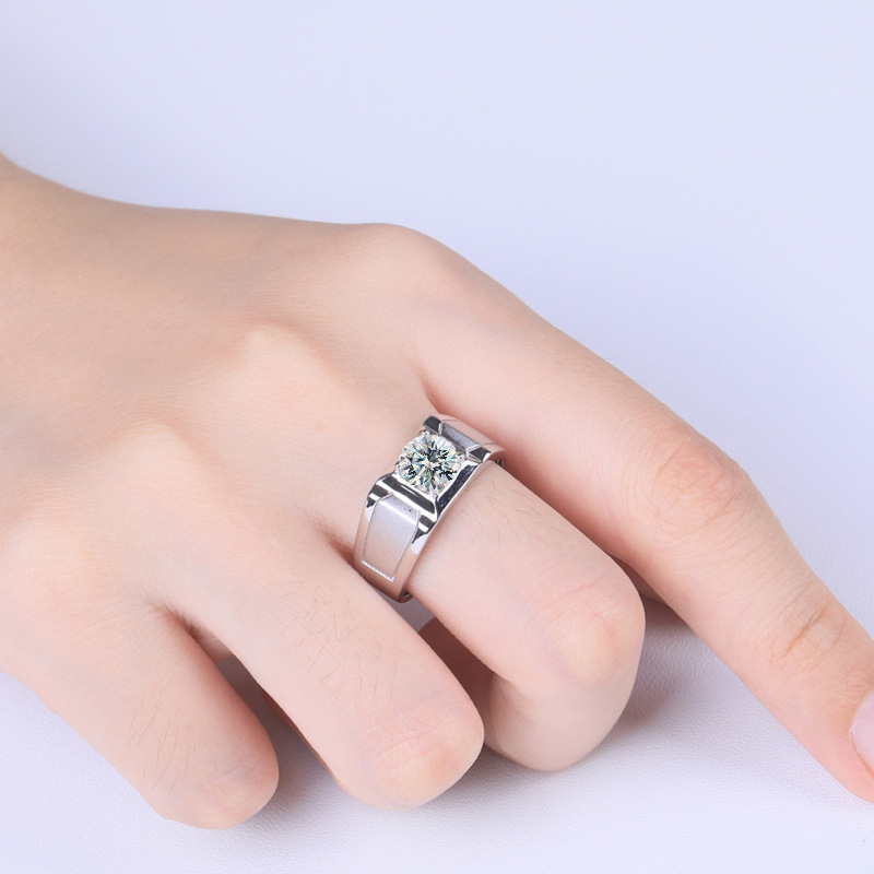 Популярное кольцо из серебра 9 – обзор и цена Moissanite Engagement Ring 1 Carat