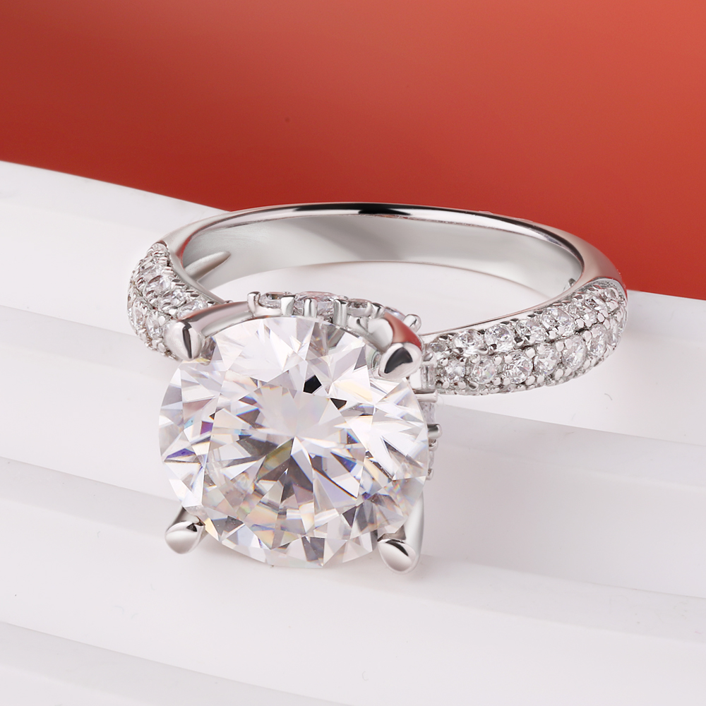 BXINY D цвет 5CT кольца с муас – обзор и цена Moissanite Engagement Ring 1 Carat