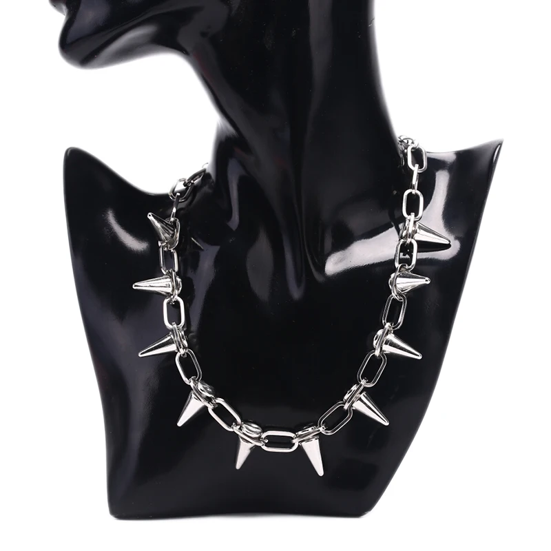 Готический байкерский ожерелье – обзор и цена Goth Punk Spike Choker