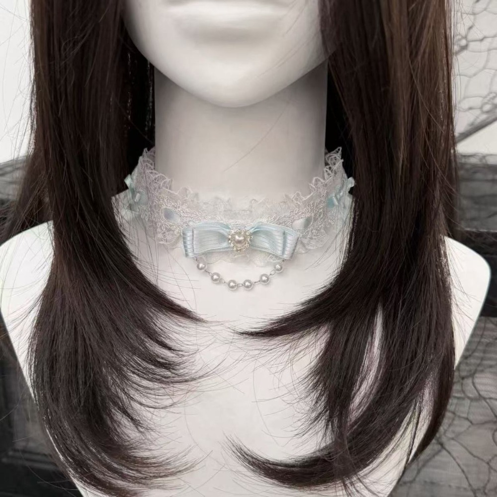 Модное кружевное колье-чокер с – обзор и цена Pearl Choker Necklace Vintage