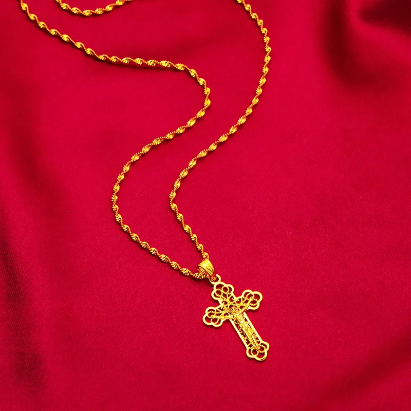 Винтажное золотое колье с крес – обзор и цена Cross Pendant Necklace Gold