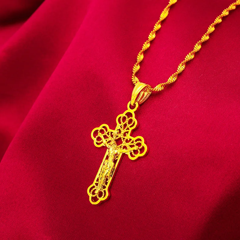 Винтажное золотое колье с крес – обзор и цена Cross Pendant Necklace Gold