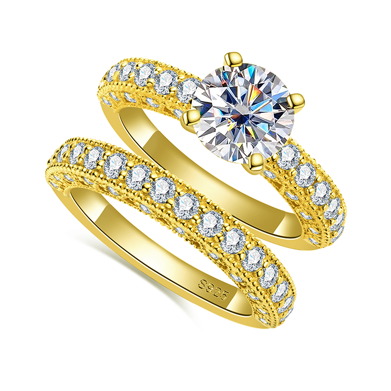 Комплект колец для женщин из с – обзор и цена Moissanite Engagement Ring 1 Carat