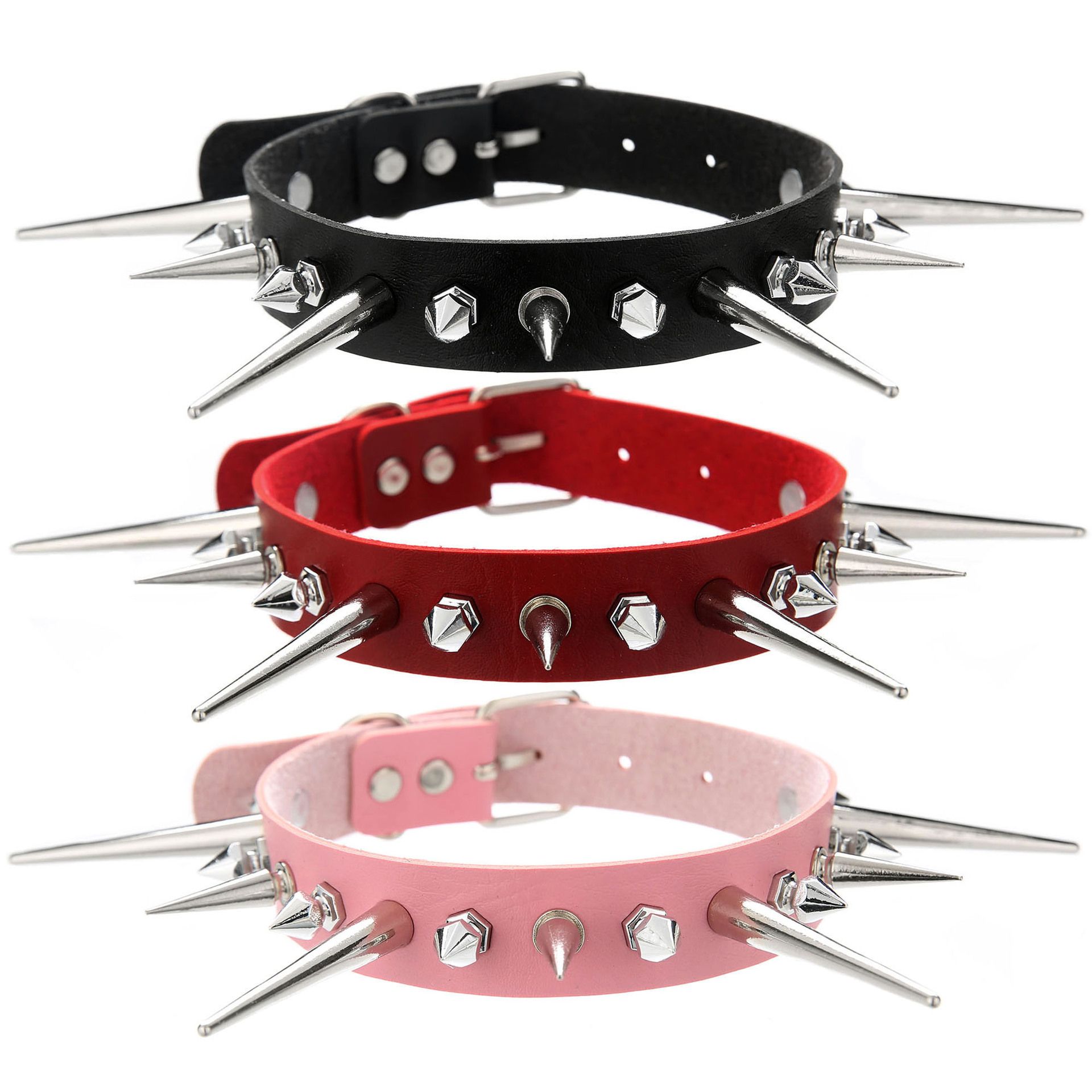 Женский и мужской чокер из иск – обзор и цена Goth Punk Spike Choker