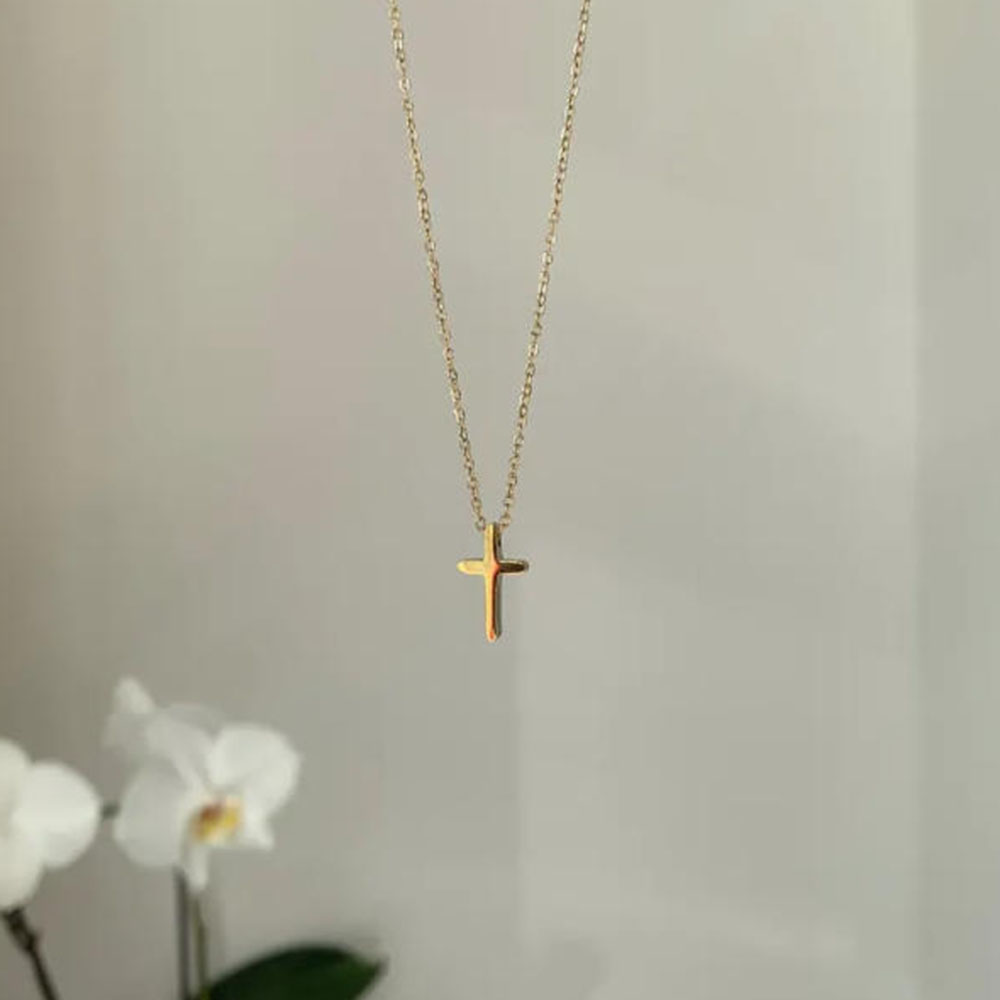 Изысканное золотое колье с кре – обзор и цена Cross Pendant Necklace Gold