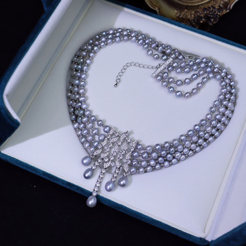 Ожерелье из пресноводного жемч – обзор и цена Pearl Choker Necklace Vintage