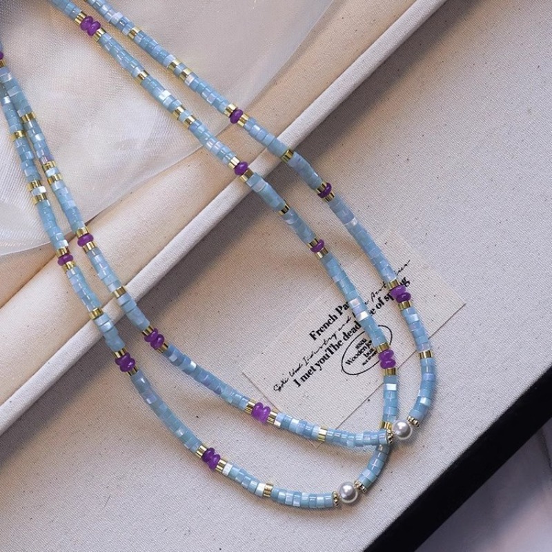 Необычные синие бусы Minar из  – обзор и цена Pearl Choker Necklace Vintage