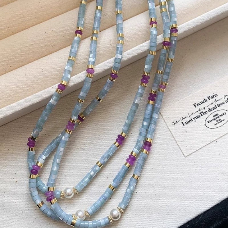 Необычные синие бусы Minar из  – обзор и цена Pearl Choker Necklace Vintage