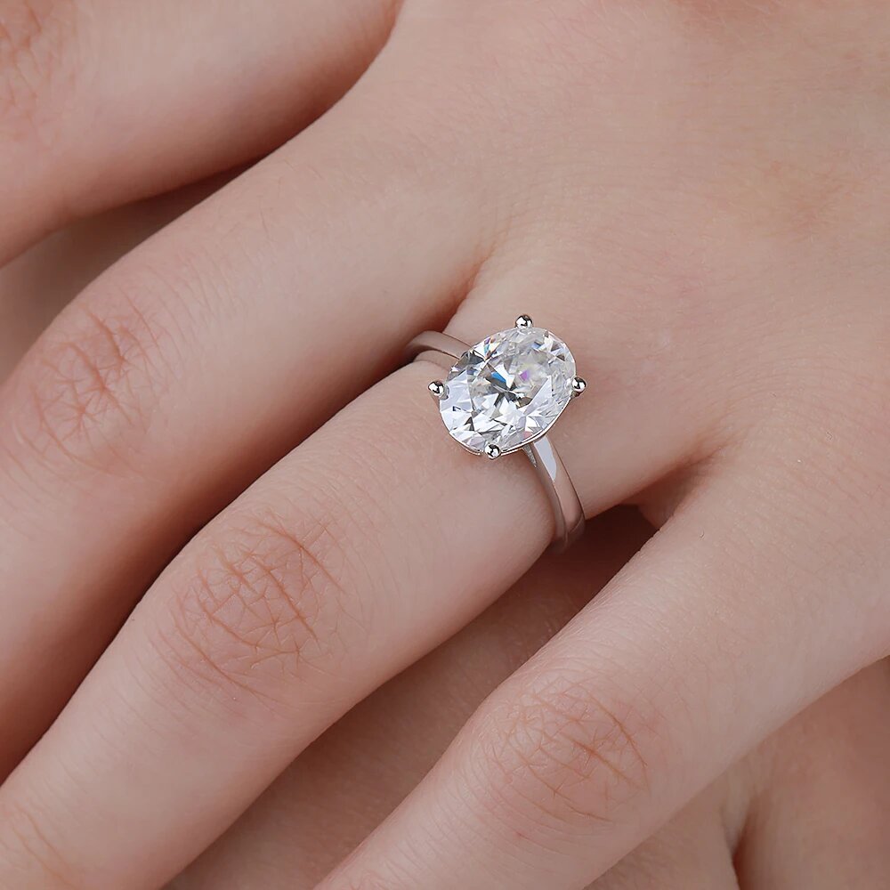 Обручальные кольца с муассанит – обзор и цена Moissanite Engagement Ring 1 Carat